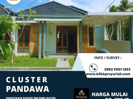 Cluster Pandawa : Rumah Cantik 600 Jutaan Dekat Bandara YIA Yogyakarta